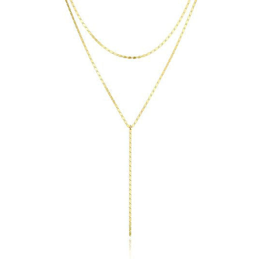 Layered Rhinestone Drop Necklace Stornfield