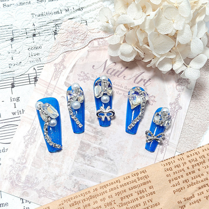 Nail Art Set with Professional Glitter and Rhinestone Decorations Stornfield