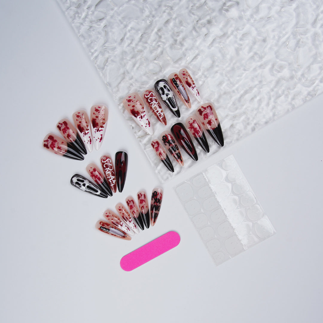 Halloween Fake Nail Set with Creepy Design Stornfield