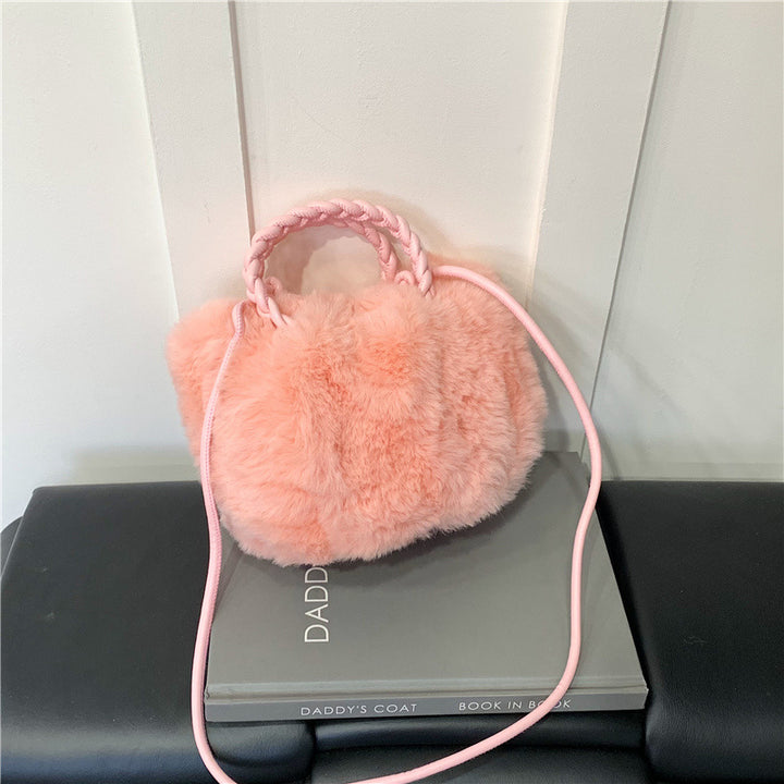 Plush Faux Fur Tote Bag