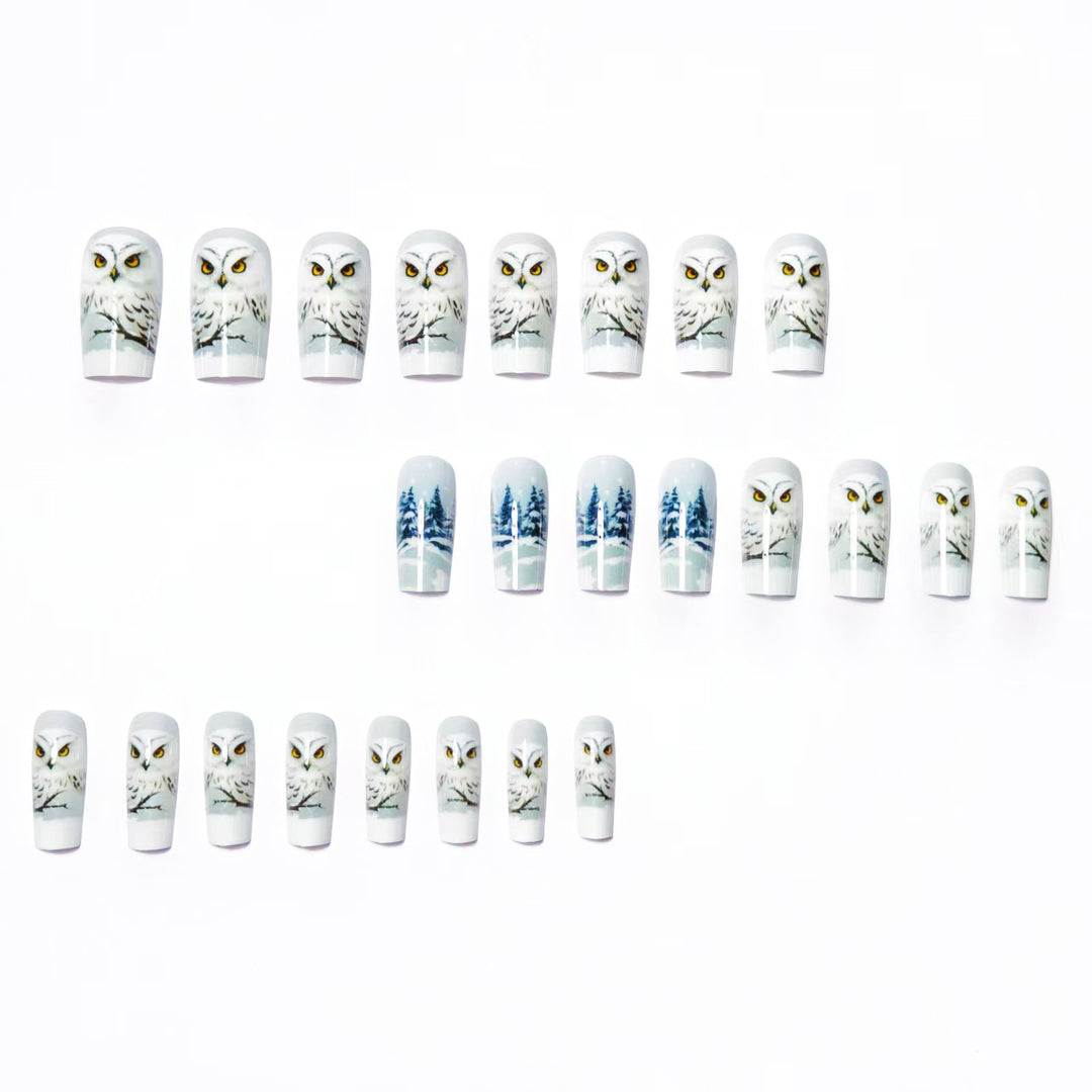 Artificial nails with owl design Stornfield