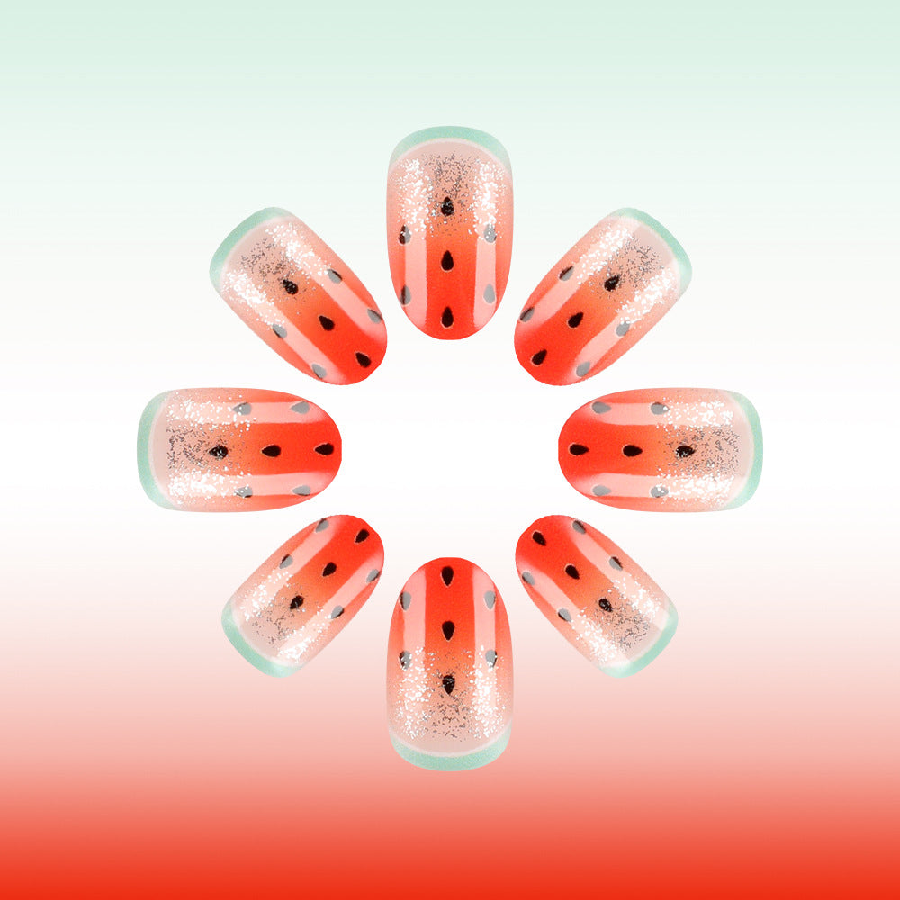 Fun Watermelon-Themed Nail Art Stornfield