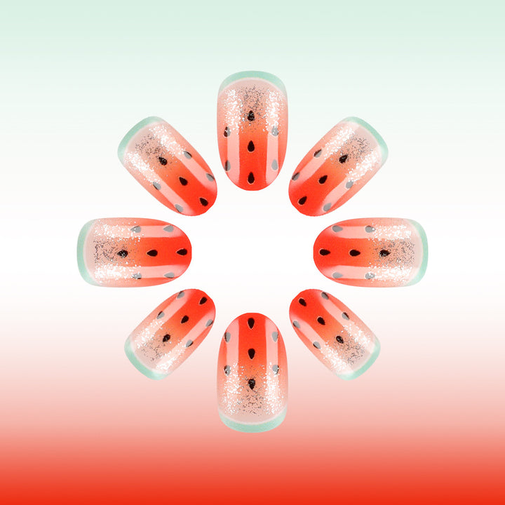 Fun Watermelon-Themed Nail Art Stornfield