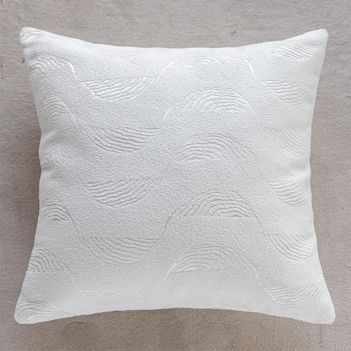 Decorative pillow with mountain motifs