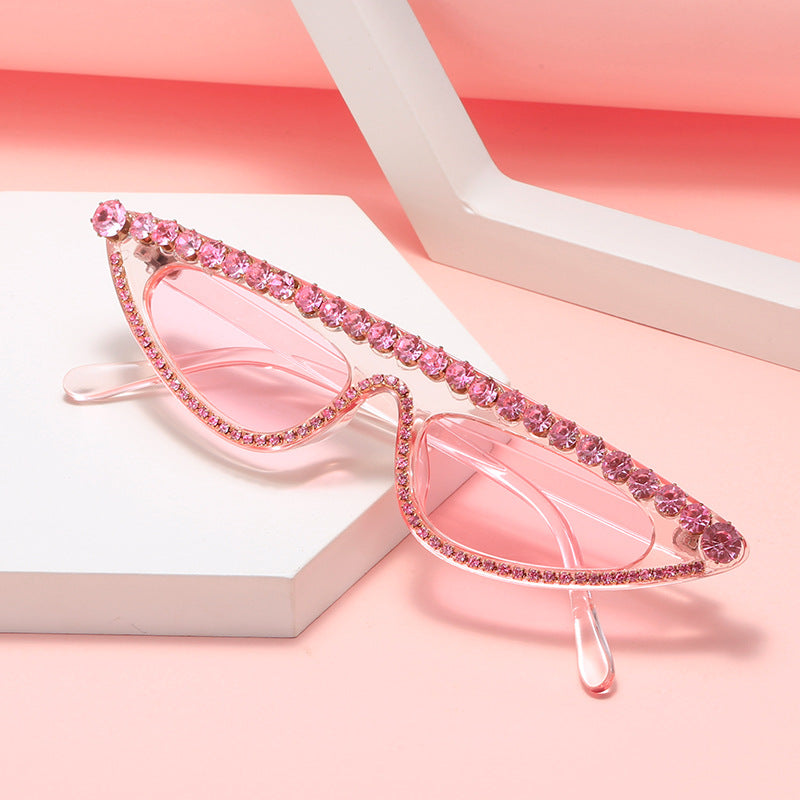 Women's Cat-Eye Sunglasses with Sparkling Stone Accents Stornfield