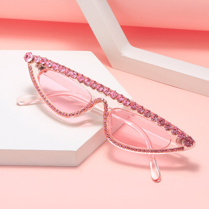 Women's Cat-Eye Sunglasses with Sparkling Stone Accents Stornfield
