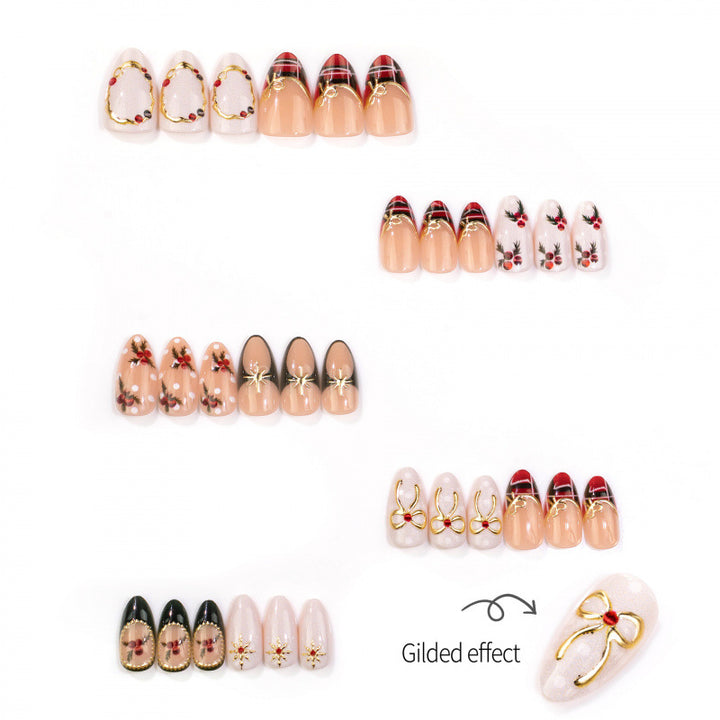 Festive Themed Decorative Press-On Nails
