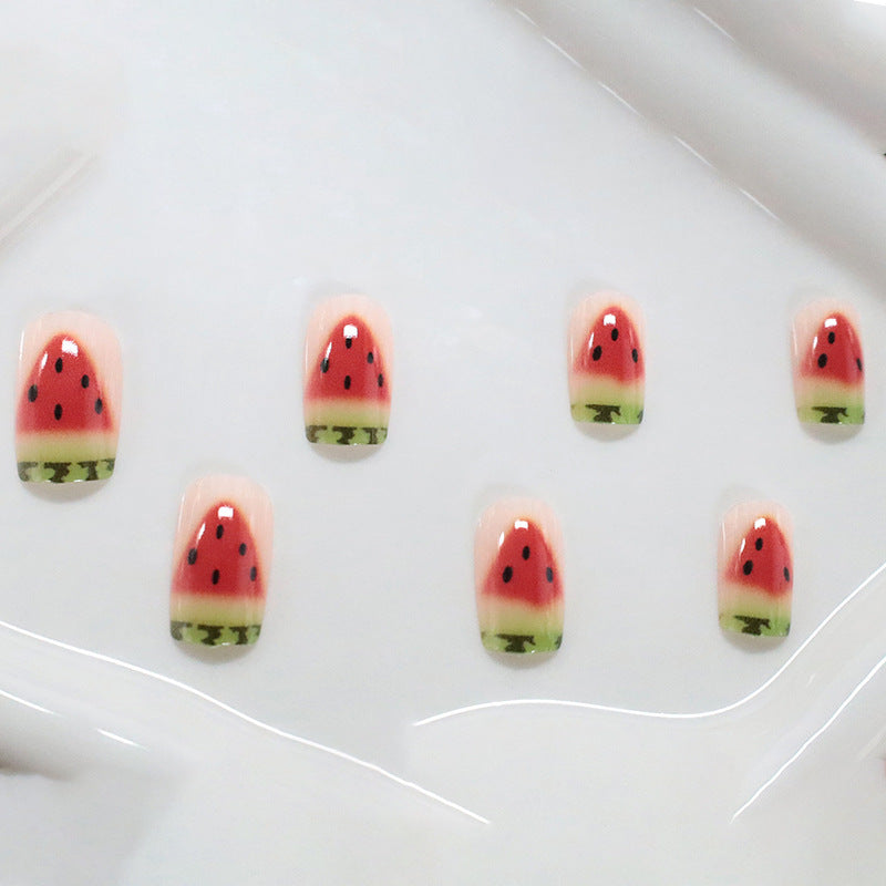 Watermelon-Themed Nail Art Stornfield