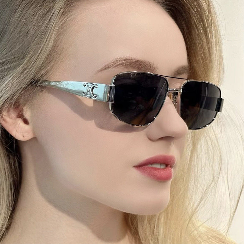 Ladies sporty sunglasses with polarized lenses and elegant metal frame Stornfield