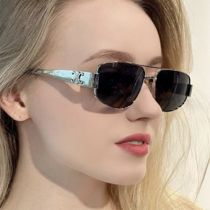 Ladies sporty sunglasses with polarized lenses and elegant metal frame Stornfield