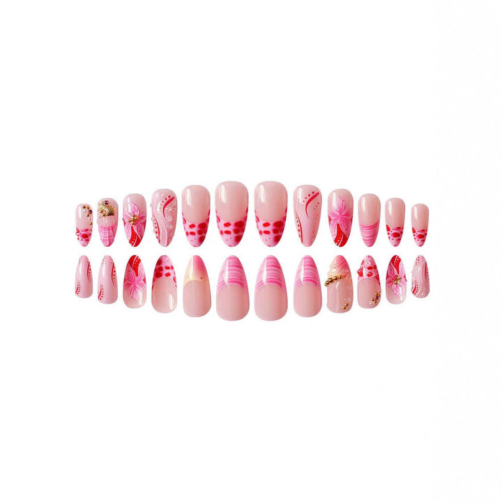 Elegant Floral Acrylic Nail Extensions Stornfield