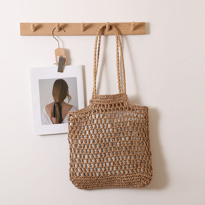 Handmade net tote bag made of natural material Stornfield