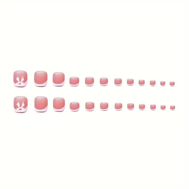Decorative Bow-Embellished Press-On Nail Art Stornfield