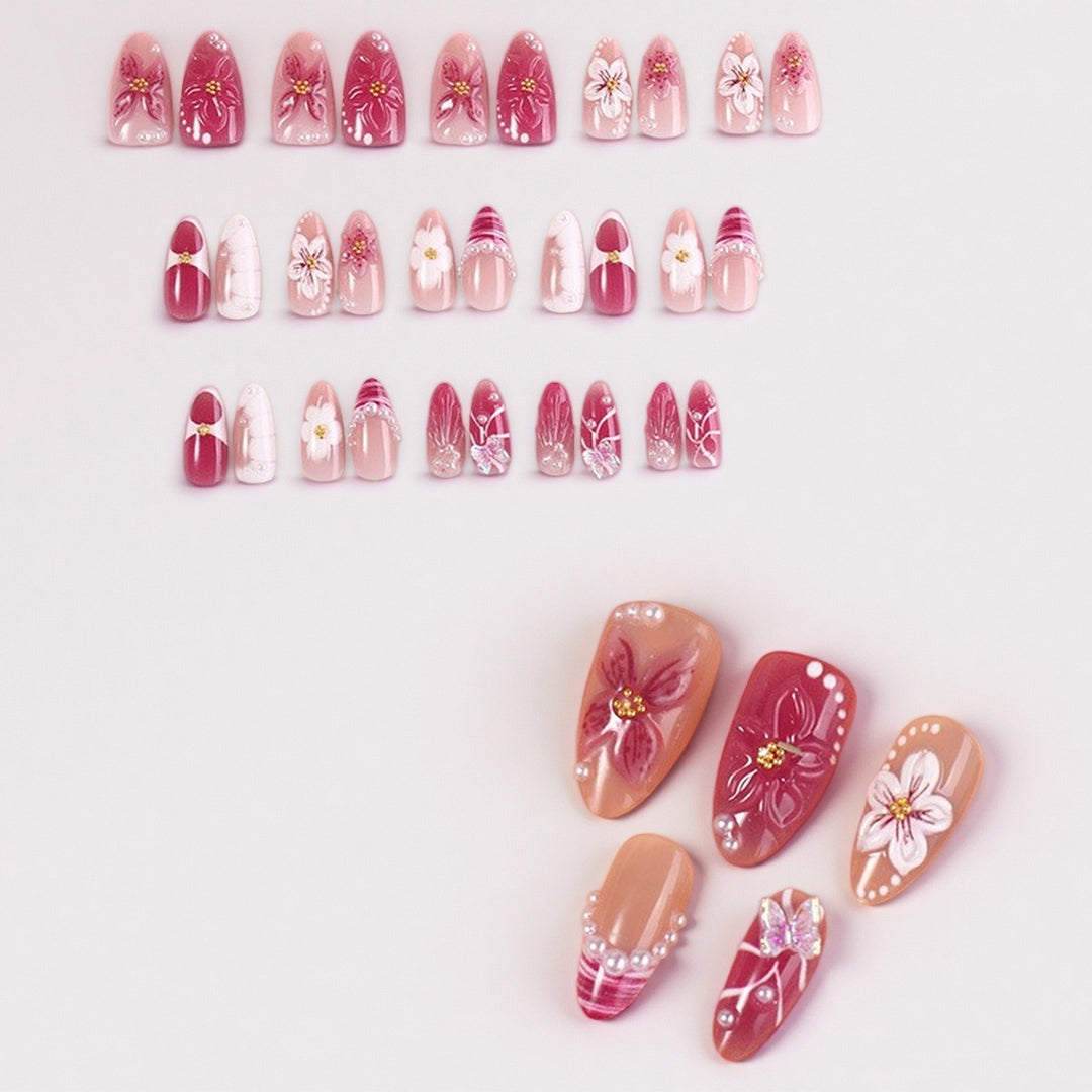 Professional Press-On Nail Set with Trendy Designs Stornfield