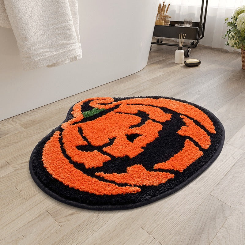 Halloween-Themed Decorative Spider Web Mat for Home