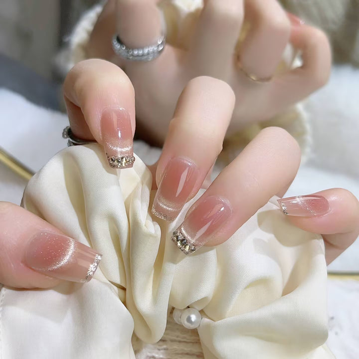 Elegant Glitter Tip Press-On Nail Set Stornfield