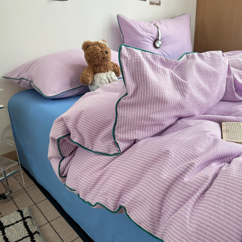 Striped Soft Duvet Cover Set