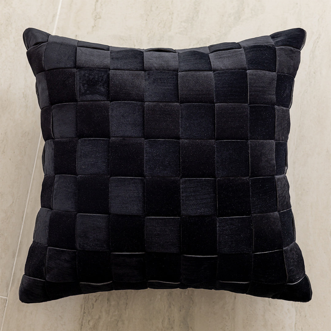 Decorative artificial leather pillow