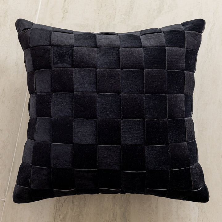 Decorative artificial leather pillow