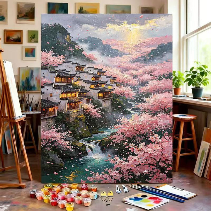 Scenic Cherry Blossom Paint by Numbers Art Kit Stornfield