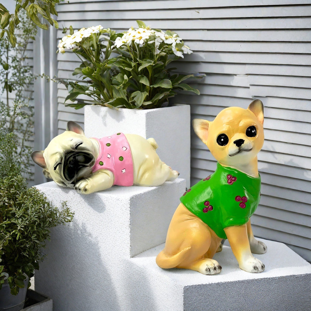 Decorative Sleeping Bulldog Figure Stornfield