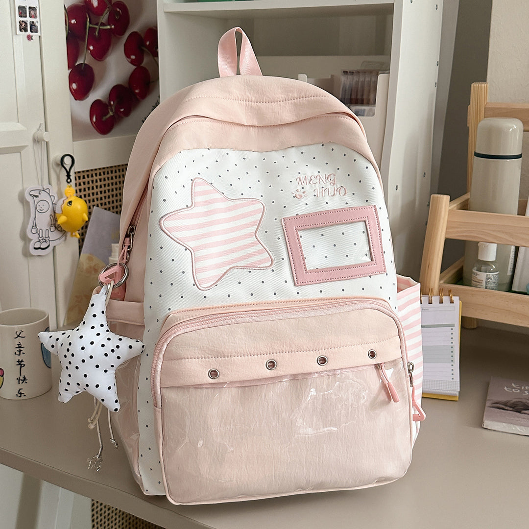 Trendy Star-Embellished Backpack Stornfield
