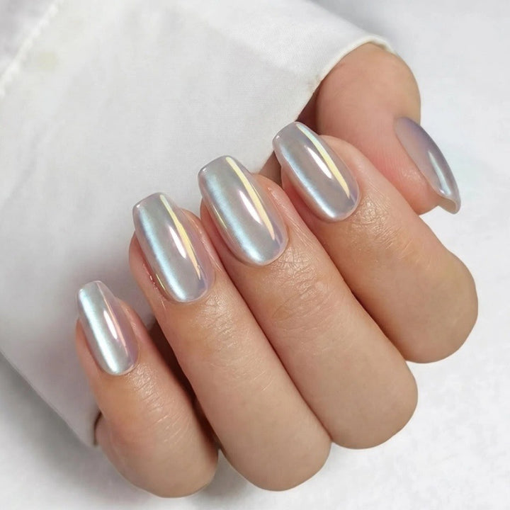 Iridescent Glossy Press-On Nail Set Stornfield
