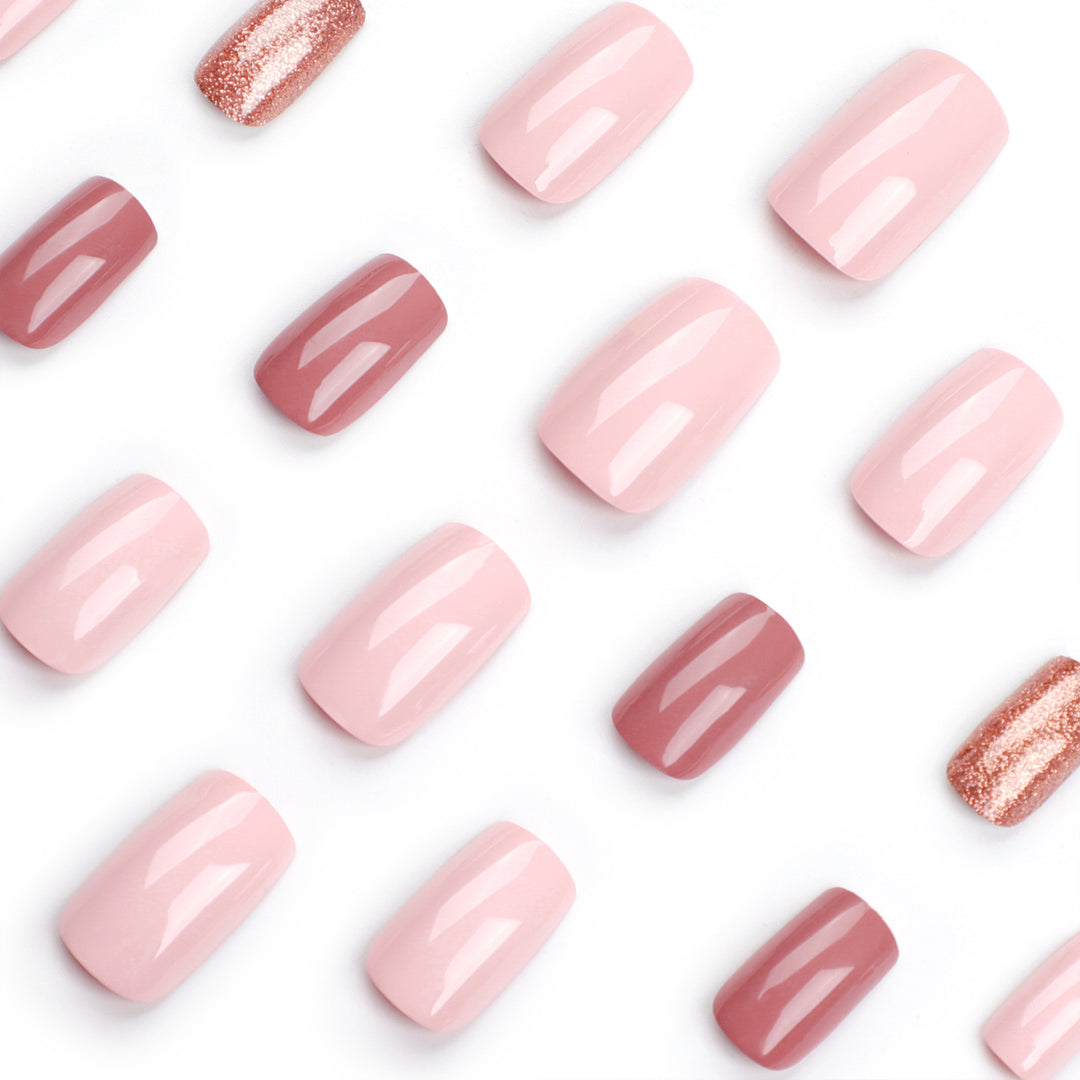 Nail extensions with shimmering accents Stornfield
