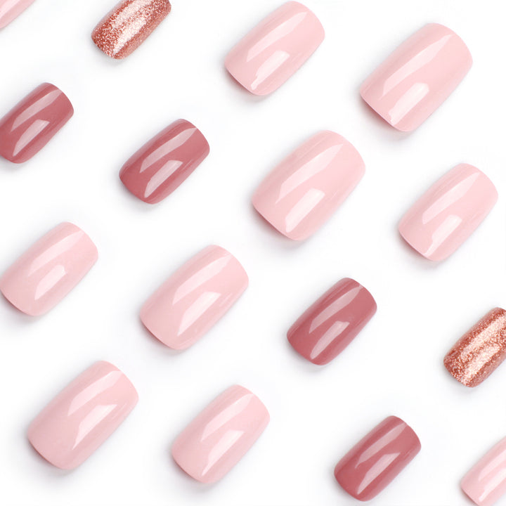 Nail extensions with shimmering accents Stornfield