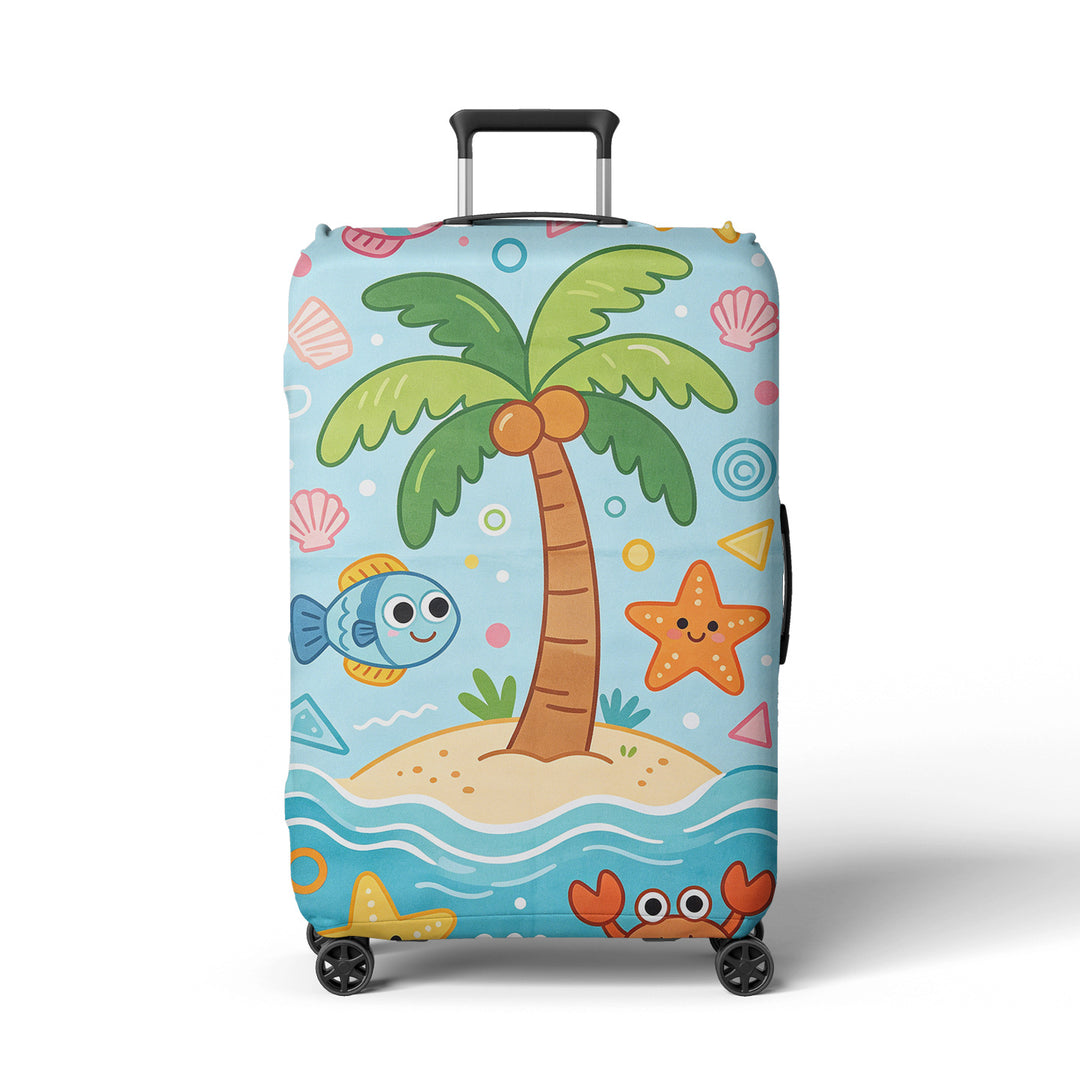 Women's suitcase cover with cheerful Stornfield  motif