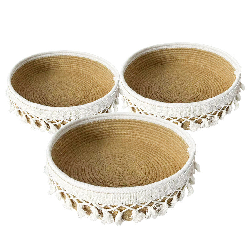 Women Decorative Storage Basket with Tassels Stornfield