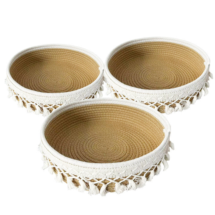 Women Decorative Storage Basket with Tassels Stornfield