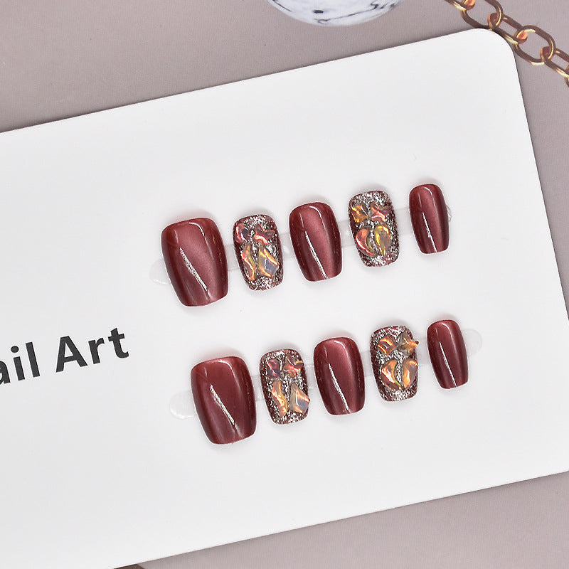 Artistic Glitter-Embellished Press-On Nail Set Stornfield