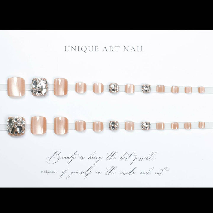 Decorative Crystal-Embellished Toe Nail Art Stornfield