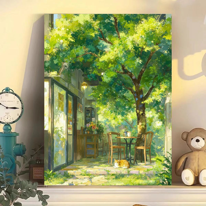 Cozy Café Scene Canvas Artwork Stornfield