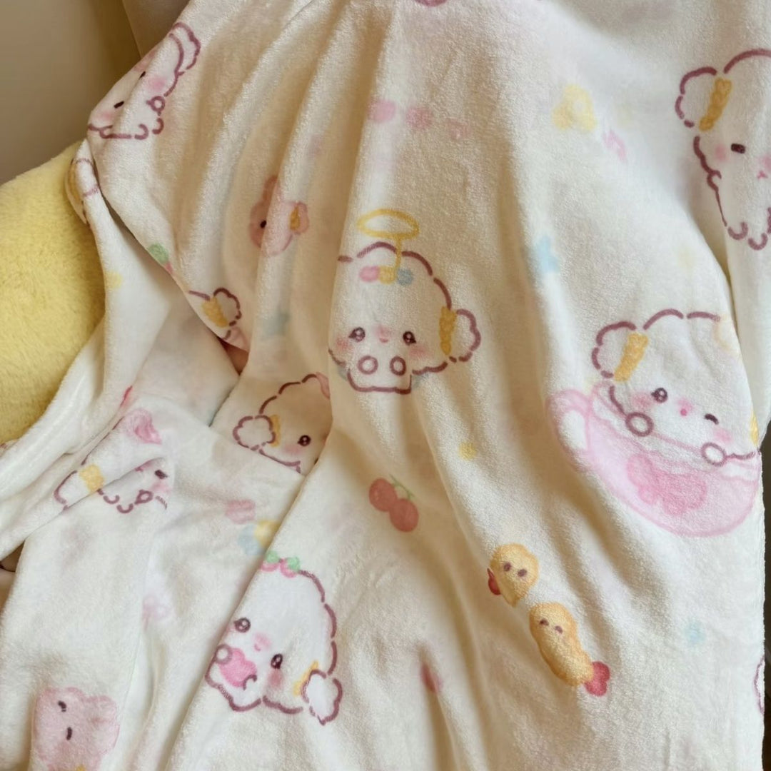 Cute Animal Print Plush Blanket