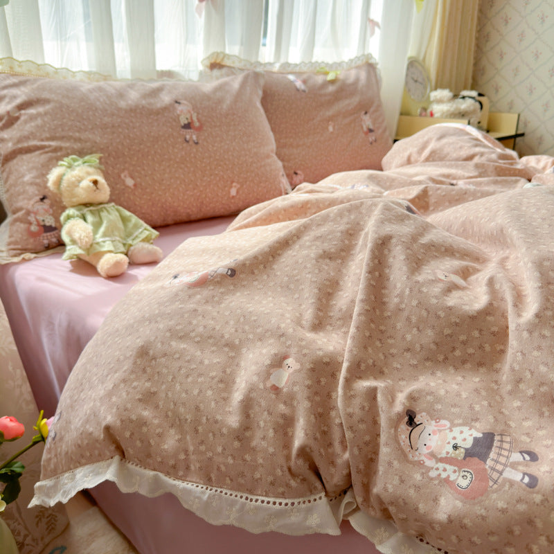 Cute Cartoon-Themed Duvet Cover Set
