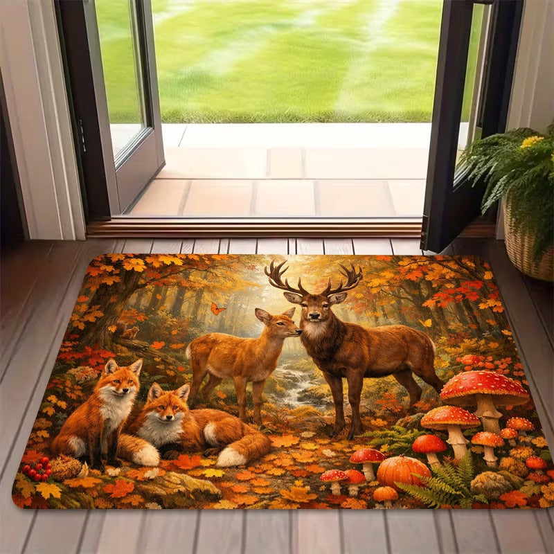 Autumn-Themed Decorative Mat
