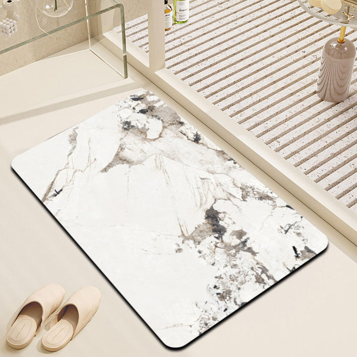 Marble Effect Bathroom Mat Stornfield