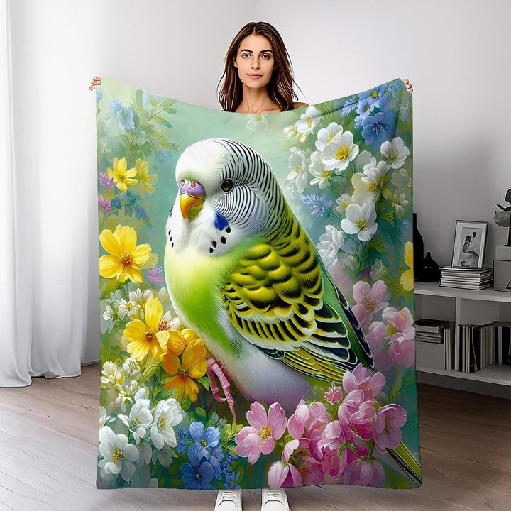 Artistic Bird Design Throw Blanket