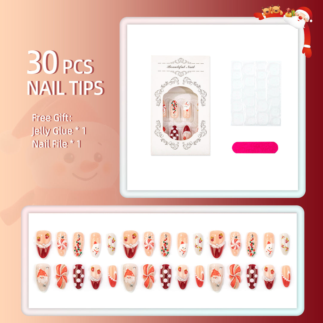 Festive Holiday Nail Art Set