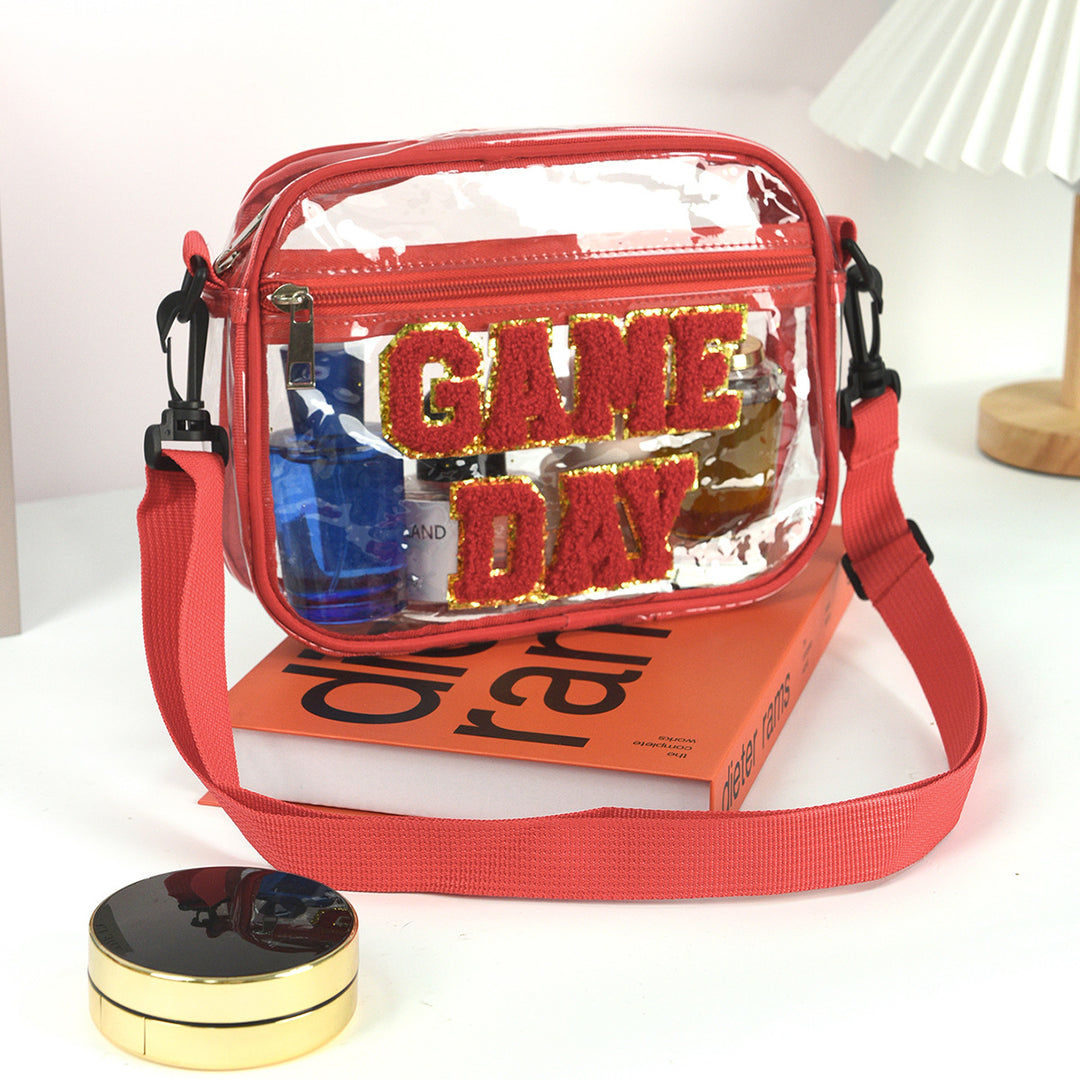 Sporty shoulder bag with transparent front Stornfield