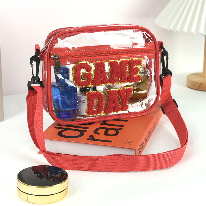 Sporty shoulder bag with transparent front Stornfield