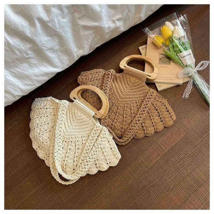 Handbag with Unique Wooden Handle Design Stornfield