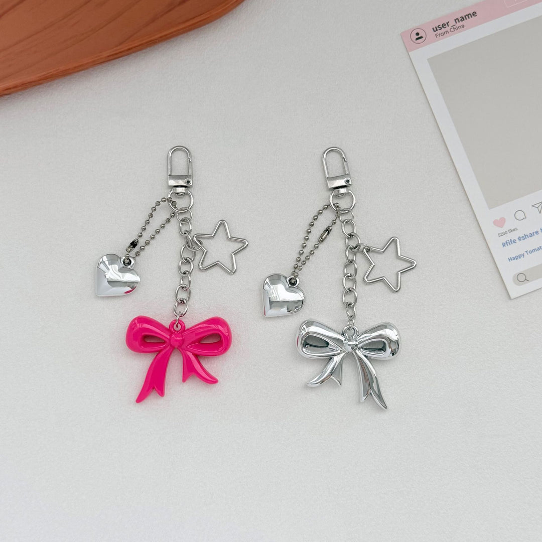 Playful Bow and Star Keychain Stornfield