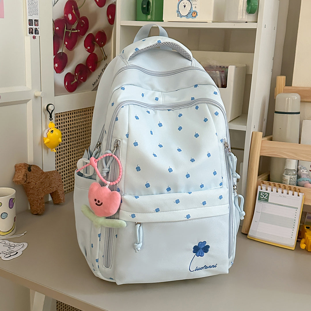 Playful Floral-Themed School Backpack Stornfield