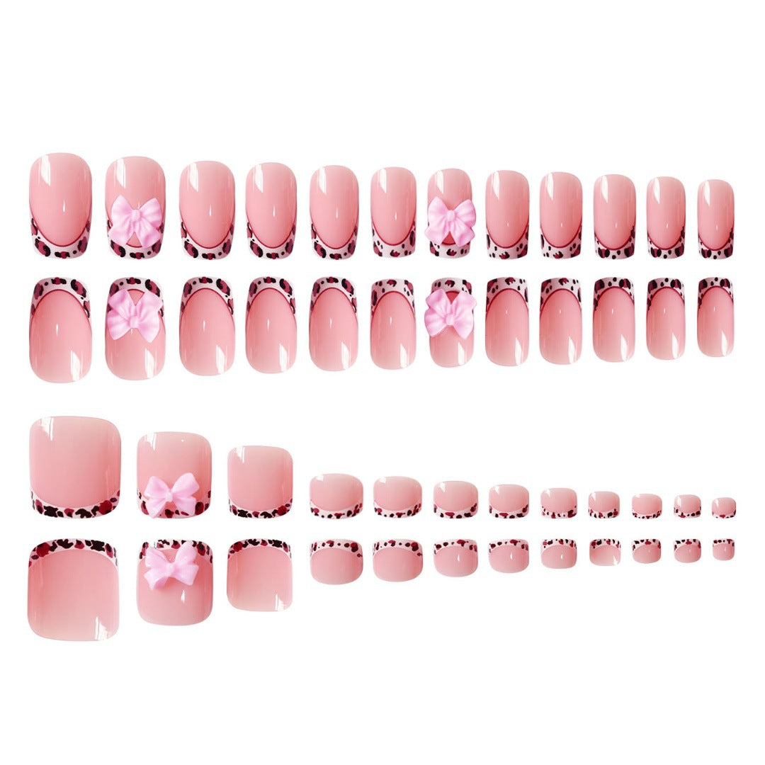 Artistic Nail Set with Bow Accents Stornfield