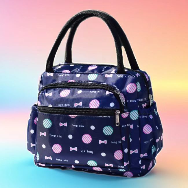 Cat Print Multi-Pocket Tote Bag Stornfield