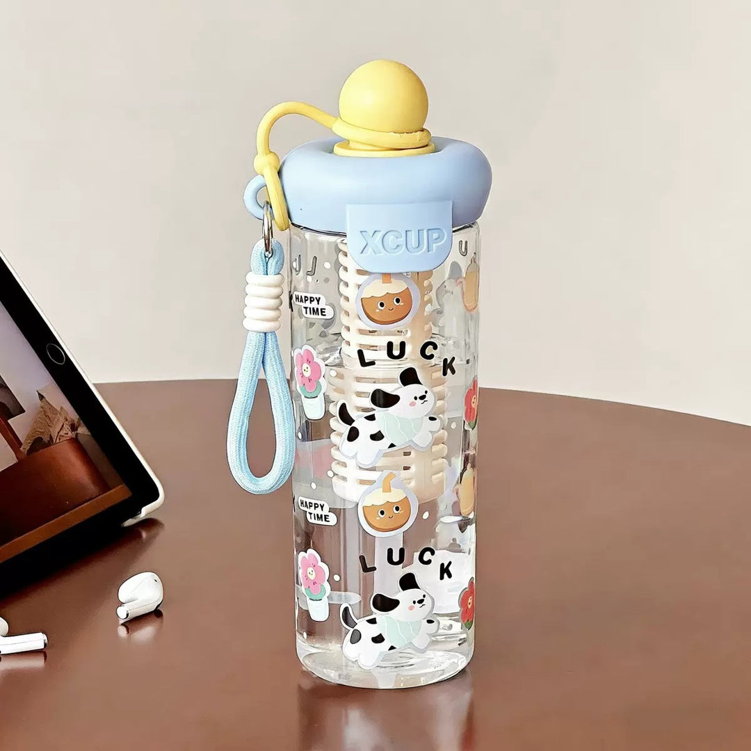 Women’s water bottle with cheerful design and fruit infusion insert Stornfield