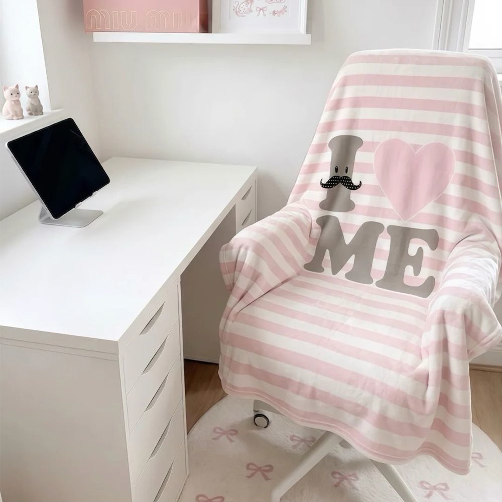 Plush Striped Throw Blanket